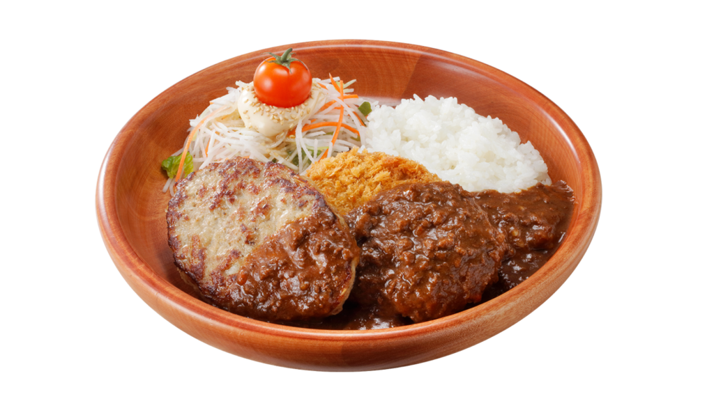 メンチカツカリー＆ハンバーグディッシュ/